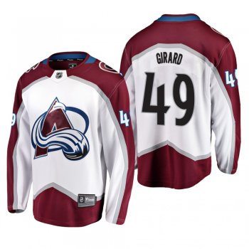 Men's Colorado Avalanche Samuel Girard #49 Away White Breakaway Player Cheap Jersey