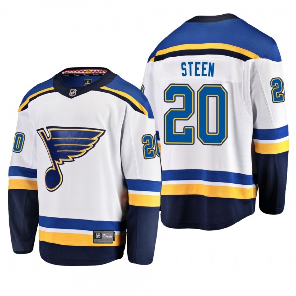 Men's St. Louis Blues Alexander Steen #20 Away White Breakaway Player Cheap Jersey