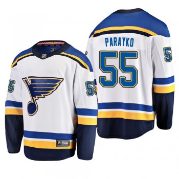 Men's St. Louis Blues Colton Parayko #55 Away White Breakaway Player Cheap Jersey