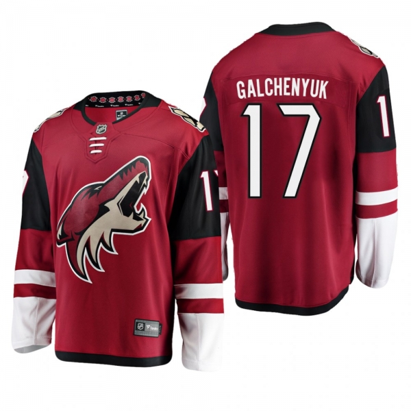 Men's Arizona Coyotes Alex Galchenyuk #17 Home Red Breakaway Player Cheap Jersey