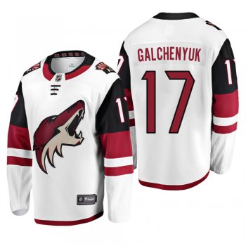 Men's Arizona Coyotes Alex Galchenyuk #17 Away White Fanatics Branded Player Cheap Jersey