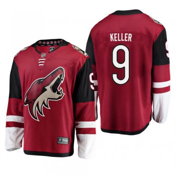 Men's Arizona Coyotes Clayton Keller #9 Home Red Breakaway Player Cheap Jersey