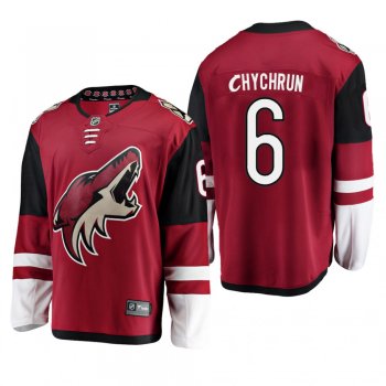 Men's Arizona Coyotes Jakob Chychrun #6 Home Red Breakaway Player Cheap Jersey