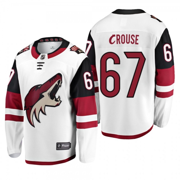 Men's Arizona Coyotes Lawson Crouse #67 Away White Fanatics Branded Player Cheap Jersey