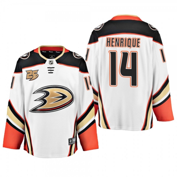 Men's Anaheim Ducks Adam Henrique #14 Away White Breakaway Player Cheap Jersey