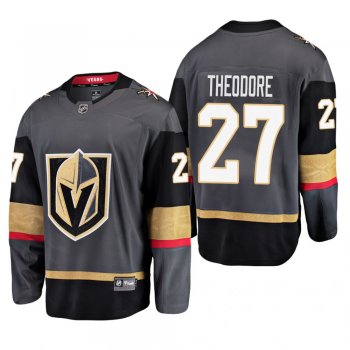 Men's Vegas Golden Knights Shea Theodore #27 Home Gray Breakaway Player Cheap Jersey