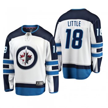 Men's Winnipeg Jets Bryan Little #18 Away White Breakaway Player Cheap Jersey