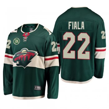 Kevin Fiala #22 Minnesota Wild BN Patch Home Green Men's Jersey