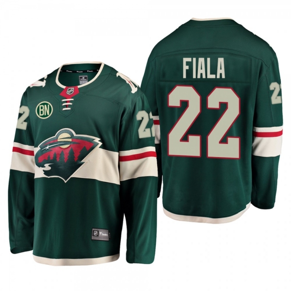 Kevin Fiala #22 Minnesota Wild BN Patch Home Green Men's Jersey