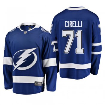 Men's Tampa Bay Lightning Anthony Cirelli #71 Home blue Breakaway Player Cheap Jersey