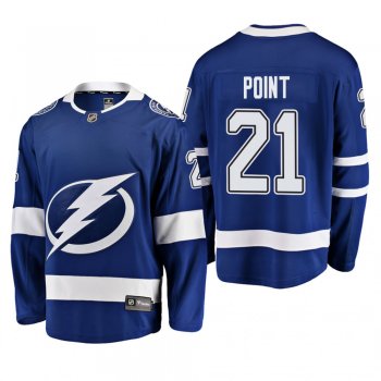 Men's Tampa Bay Lightning Brayden Point #21 Home blue Breakaway Player Cheap Jersey