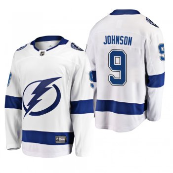 Men's Tampa Bay Lightning Tyler Johnson #9 Away White Breakaway Player Cheap Jersey