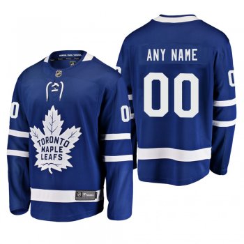 Men's Toronto Maple Leafs Custom #00 Home Blue Breakaway Player Cheap Jersey