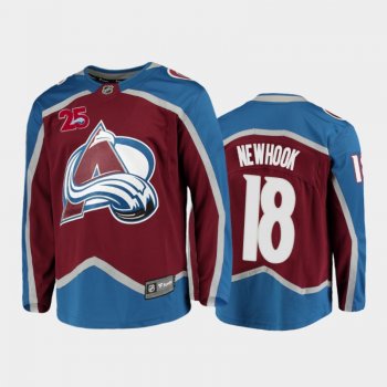 Men's Colorado Avalanche Alex Newhook #18 Home Burgundy 2021 Jersey