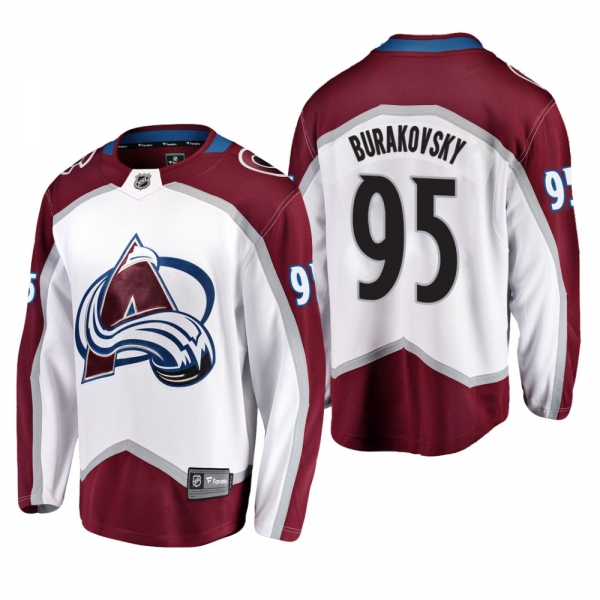 Colorado Avalanche Andre Burakovsky #95 Away Breakaway Player White Jersey