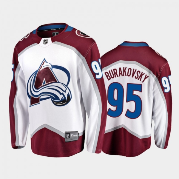 Avalanche Andre Burakovsky #95 Road 2021-22 White Away Jersey