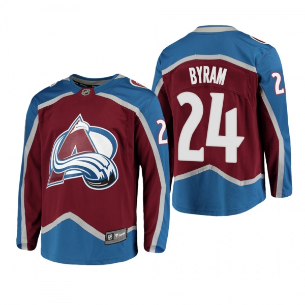 Colorado Avalanche Bowen Byram #24 Home Breakaway Burgundy Jersey