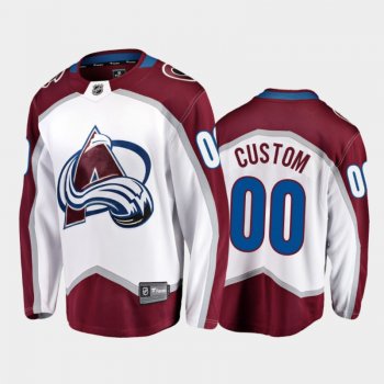 Avalanche Custom #00 Road 2021-22 White Away Jersey