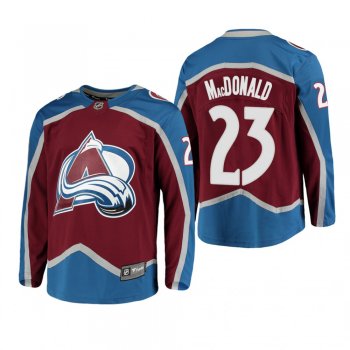 Colorado Avalanche Jacob MacDonald #23 Breakaway Player Home Burgundy Jersey