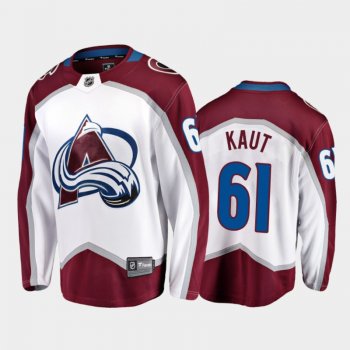 Avalanche Martin Kaut #61 Road 2021-22 White Away Jersey