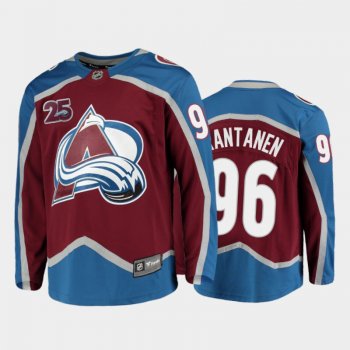 Men Colorado Avalanche Mikko Rantanen #96 25th Anniversary Burgundy 2020-21 Home Jersey