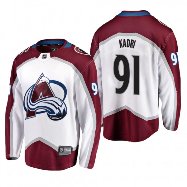 Colorado Avalanche Nazem Kadri #91 Away Breakaway Player White Jersey