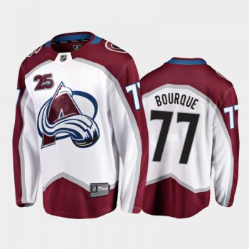 Men Colorado Avalanche Ray Bourque #77 25th Anniversary White 2020-21 Away Jersey