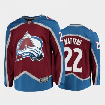 Avalanche Stefan Matteau #22 Home 2021-22 Burgundy Player Jersey