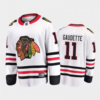 Men's Chicago Blackhawks Adam Gaudette #11 Away White 2021 Jersey