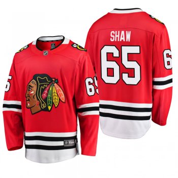 Chicago Blackhawks Andrew Shaw #65 Home Red 2019-20 Breakaway Player Jersey