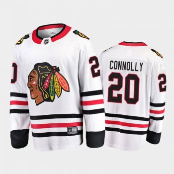 Men's Chicago Blackhawks Brett Connolly #20 Away White 2021 Jersey