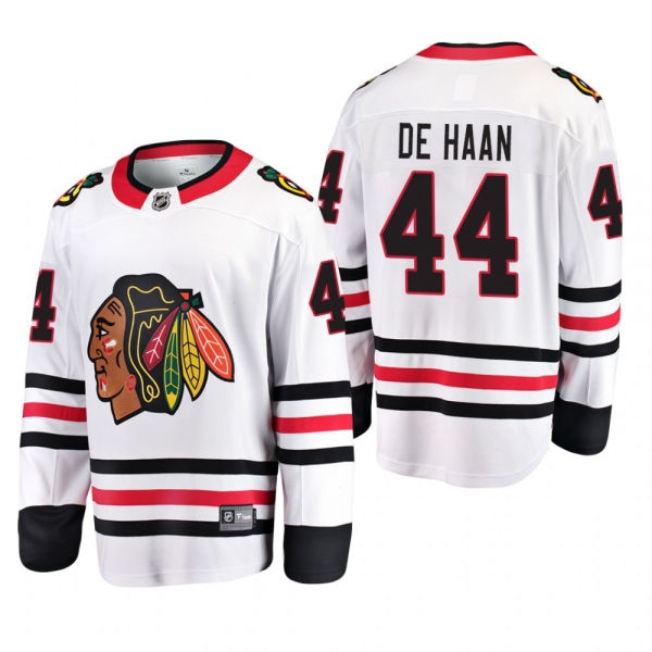 Chicago Blackhawks Calvin de Haan #44 Breakaway Player Away White Jersey