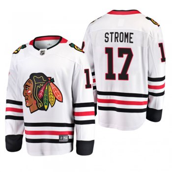 Chicago Blackhawks Dylan Strome #17 Away White 2019-20 Breakaway Player Jersey