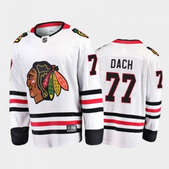 Blackhawks Kirby Dach #77 Away 2021-22 White Player Jersey