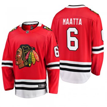 Chicago Blackhawks Olli Maatta #6 Home Red 2019-20 Breakaway Player Jersey