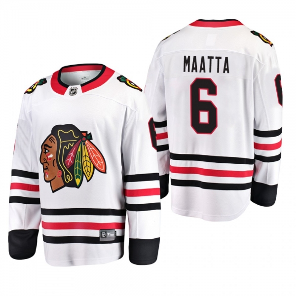 Chicago Blackhawks Olli Maatta #6 Away Breakaway Player White Jersey