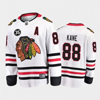 Chicago Blackhawks #88 Patrick Kane 35 Patch Honor Tony Esposito White Away Jersey