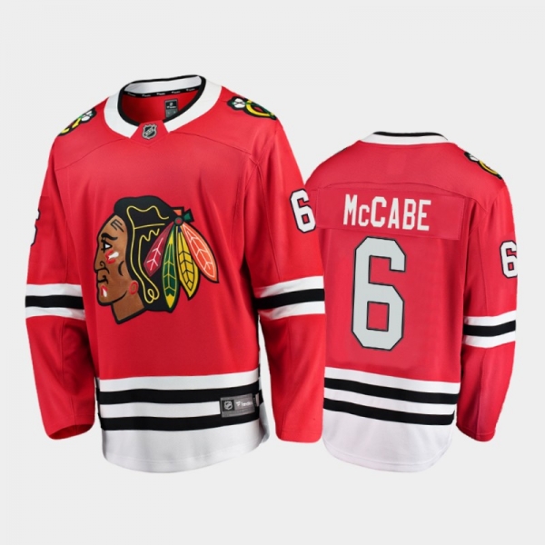 Jake McCabe Chicago Blackhawks Home Red 2021 Player Jersey