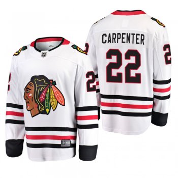 Chicago Blackhawks Ryan Carpenter #22 Away White 2019-20 Breakaway Player Jersey