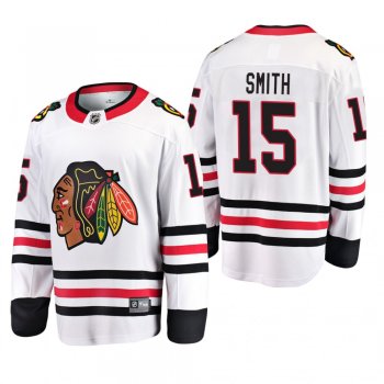 Chicago Blackhawks Zack Smith #15 Away Breakaway Player White Jersey