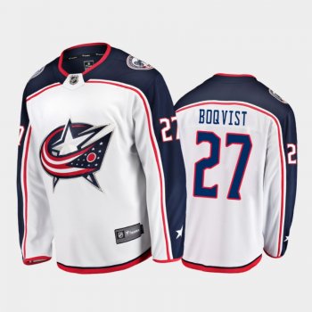 Columbus Blue Jackets #27 Adam Boqvist Away White 2021 Player Jersey