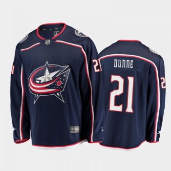 Men's Columbus Blue Jackets Josh Dunne #21 Home Navy 2021 Jersey