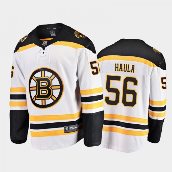 Bruins Erik Haula #56 Away 2021 White Player Jersey