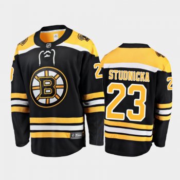 Men's Boston Bruins Jack Studnicka #23 Home Black 2020-21 Breakaway Player Jersey