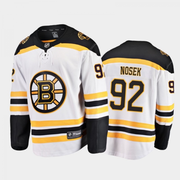 Bruins Tomas Nosek #92 Away 2021 White Player Jersey