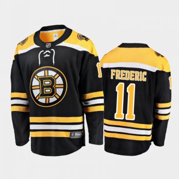 Men's Boston Bruins Trent Frederic #11 Home Black 2020-21 Breakaway Player Jersey