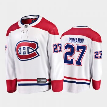 Montreal Canadiens Alexander Romanov #27 Away White Breakaway Player Jersey