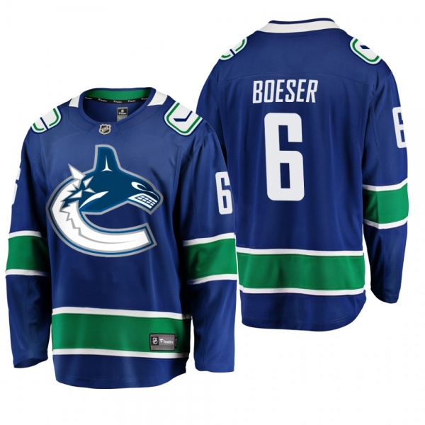 Vancouver Canucks Brock Boeser #6 Home Blue Breakaway Player Fanatics Branded Jersey