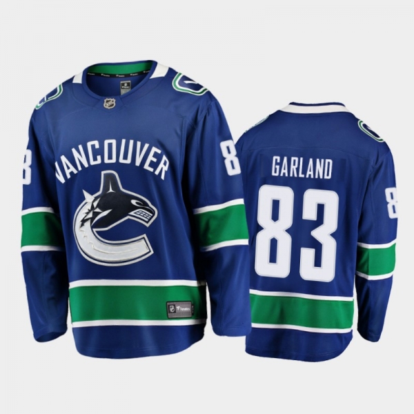 Vancouver Canucks #83 Conor Garland Home Blue 2021 Player Jersey