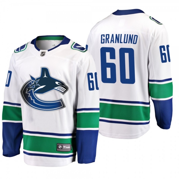 Vancouver Canucks Markus Granlund #60 Away White Breakaway Player Fanatics Branded Jersey